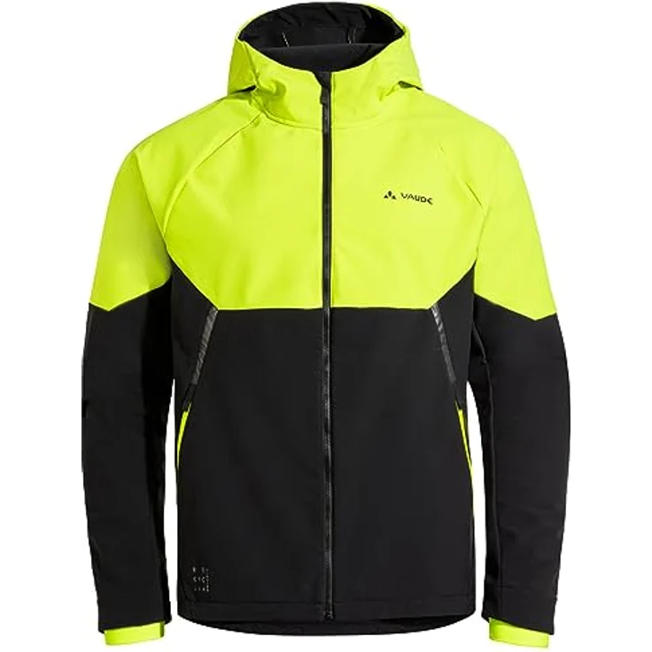 VAUDE Fahrradjacke Herren Softshell-Fahrradjacke QIMSA, wind- und wasserdicht, reflektierende Designelemente, grau – Bild 2