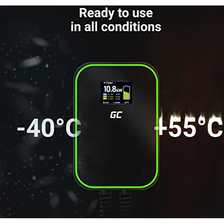 Green Cell Wallbox GC EV PowerBox 22-kW-Ladegerät (mit Typ-2-Steckdose zum Laden von Elektroautos und Plug-In-Hybriden, für EV Tesla, Leaf und mehr) – Bild 6