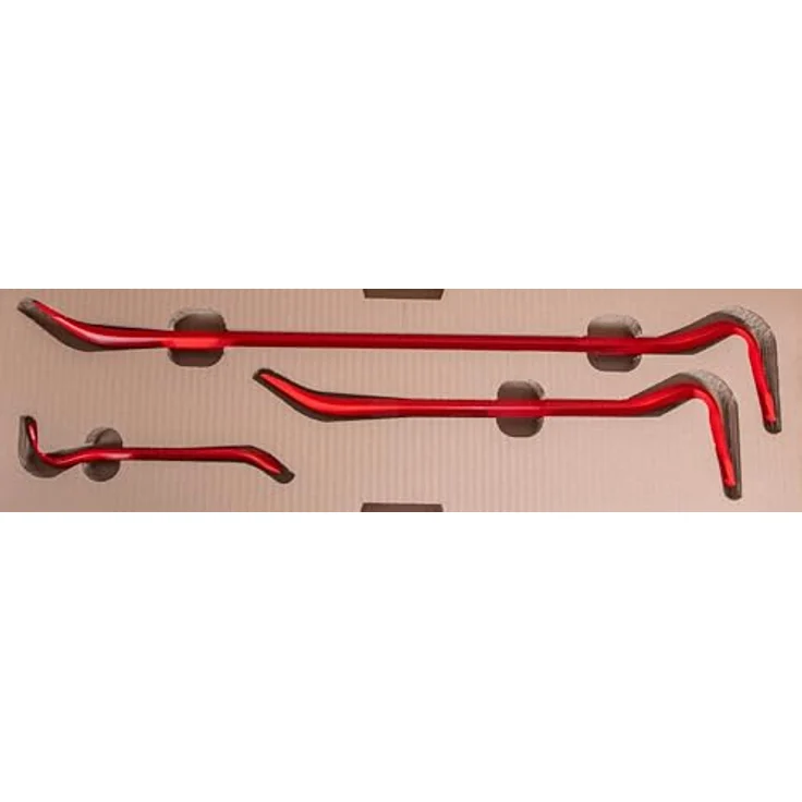Rennsteig Nageleisen-Set M, 3-teiliges Set mit Nageleisen XS, 500 mm und 800 mm Länge, hochlegierter Spezial-Werkzeugstahl, signalrot – Bild 2