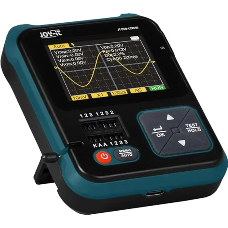 Joy-it DSO-LCR500 Oszilloskop, Signalgenerator 1kHz - 100kHz Dreieck, Puls, Rechteck, Sinus
