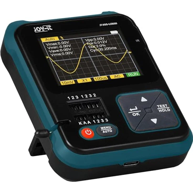 Joy-it DSO-LCR500 Oszilloskop, Signalgenerator 1kHz - 100kHz Dreieck, Puls, Rechteck, Sinus