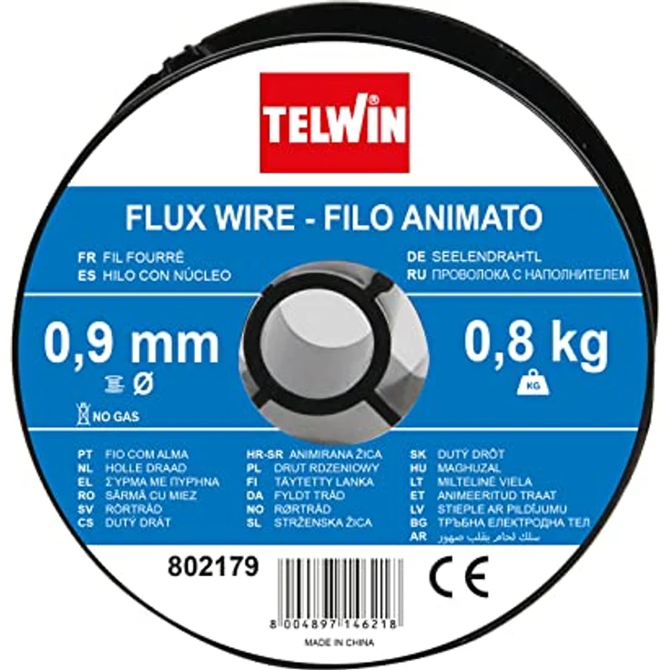 Telwin S.p.A. 802977 Füllschweissdrahtspule Durchmesser, 0.9 mm, 0,8 Kg , Grau – Bild 3