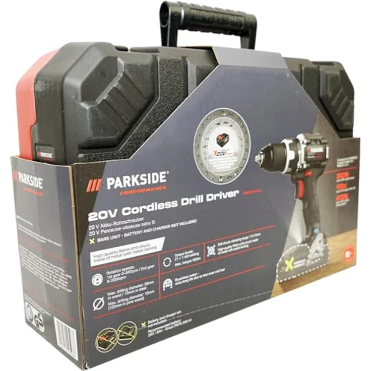 PARKSIDE PERFORMANCE® 20V Akku Bohrschrauber PABSP 20, mit 2Ah Akku, bürstenlosem Motor, 21 Drehmomentstufen und Quickstop, inkl. HEADNMORE® Schlüsselanhänger im Bundle – Bild 4