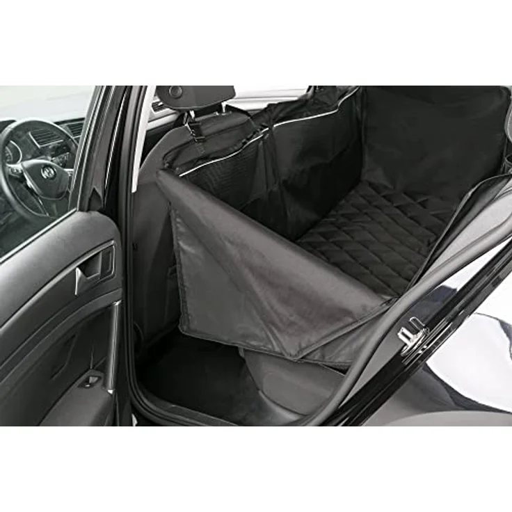 TRIXIE Pflegeleichte, rutschfeste Liegemöglichkeit Für Die Rückbank Auto-Schondecke Für Hunde, 1,55 × 1,30 M, Schwarz Mit Extra Hohen Seitenteilen - 13203 – Bild 3