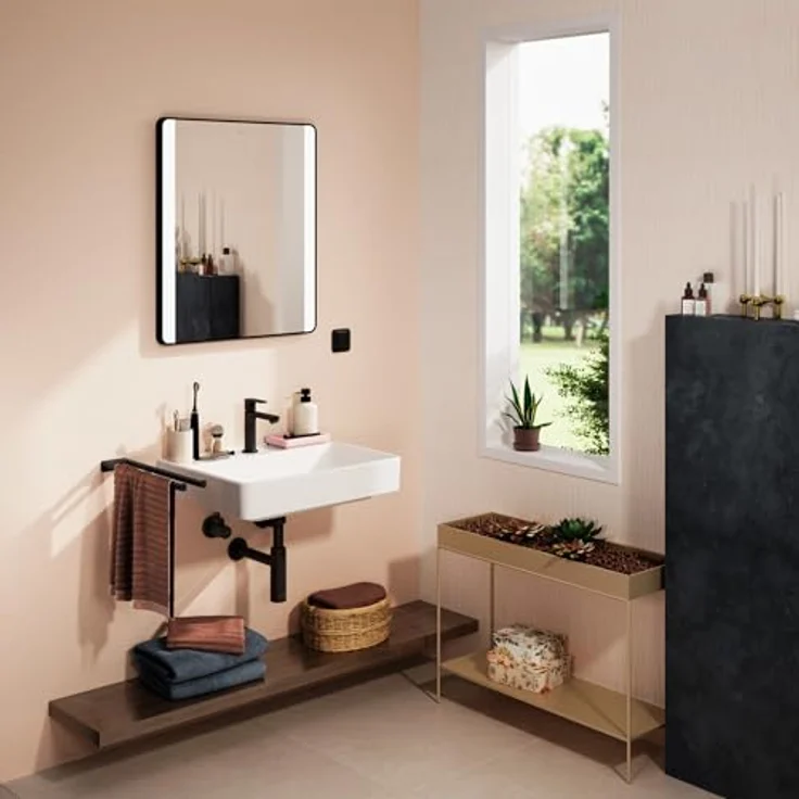 hansgrohe Xanuia Q Waschtisch, Waschbecken mit Hahnloch, ohne Überlauf, 600x480mm, weiss glänzend – Bild 4