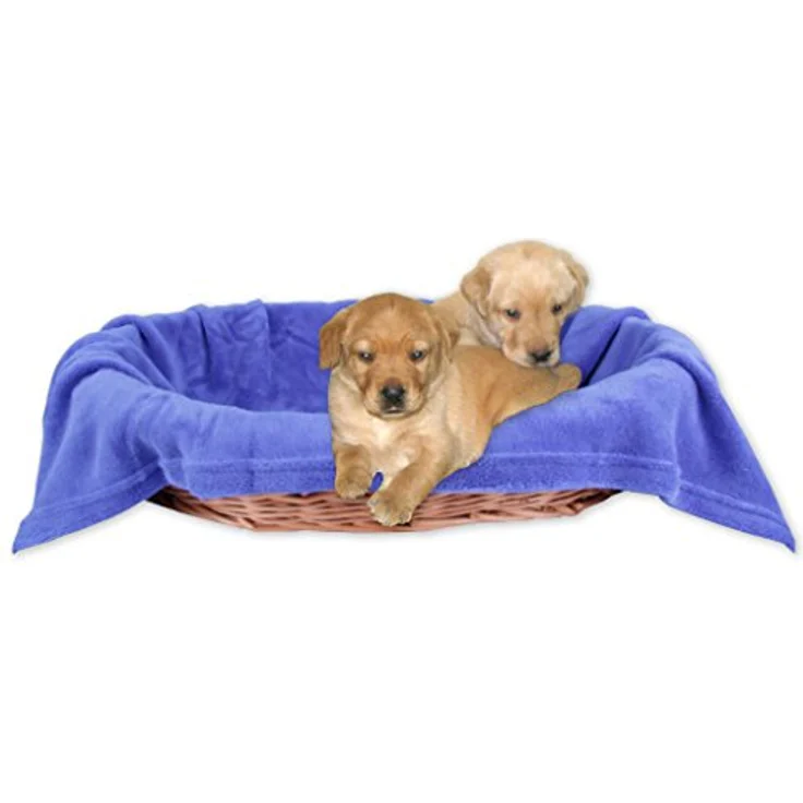 Bestlivings Tierdecke Hundedecke Kuscheldecke Haustierdecke, kuschelig weich in vielen erhältlich (60x80 cm/blau - Royalblau) – Bild 1