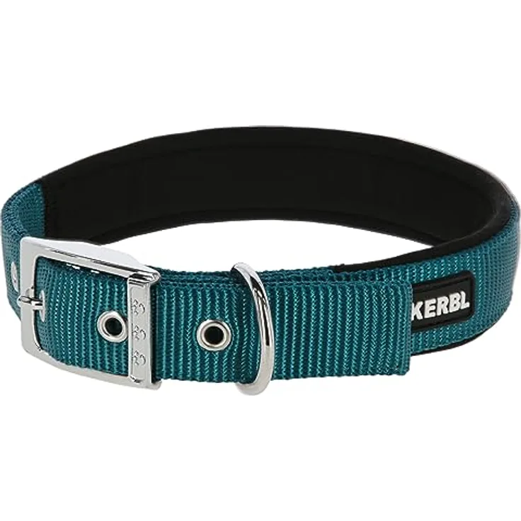Kerbl Pet Miami Plus Nylonhalsband Petrol, 33-39cm/20mm
