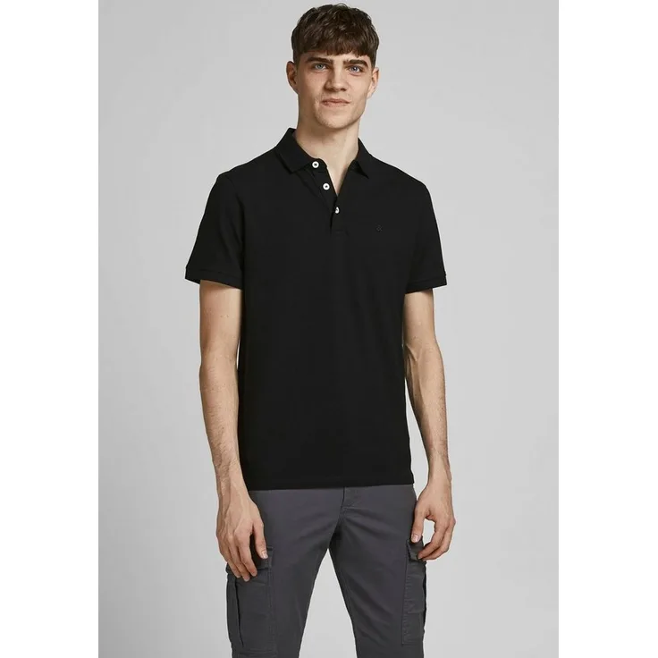 Jack & Jones Poloshirt Paulos Polo, sportlich mit kontrastfarbenen Elementen, schmal geschnitten, blau