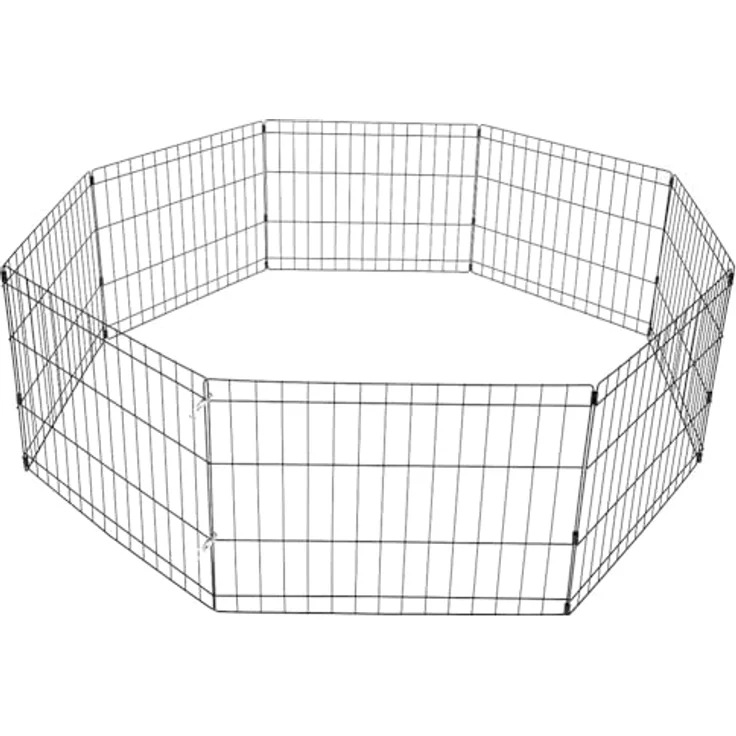 SPOCADO United Freilaufgehege - Faltbares Metallgehege in versch. Größen erhältlich - geeignet für Hunde, Kaninchen, Hamster - individuell formbar, einfacher Aufbau ohne Werkzeug (47 x 61 cm) – Bild 1