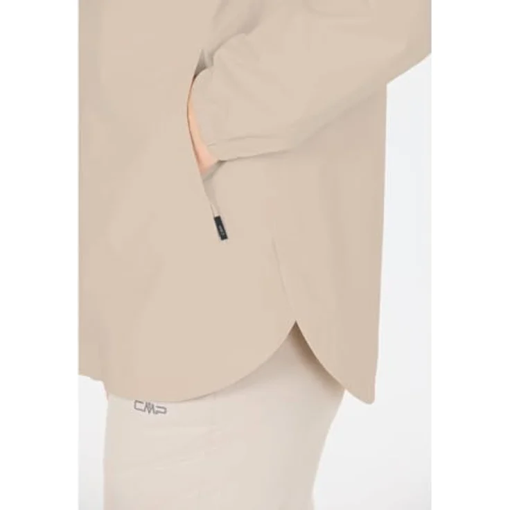 CMP Campagnolo Jacket Fix Hood, wetterfester Damen-Parka mit Atmungsaktivität und regulärer Passform, Beige, Größe L – Bild 5