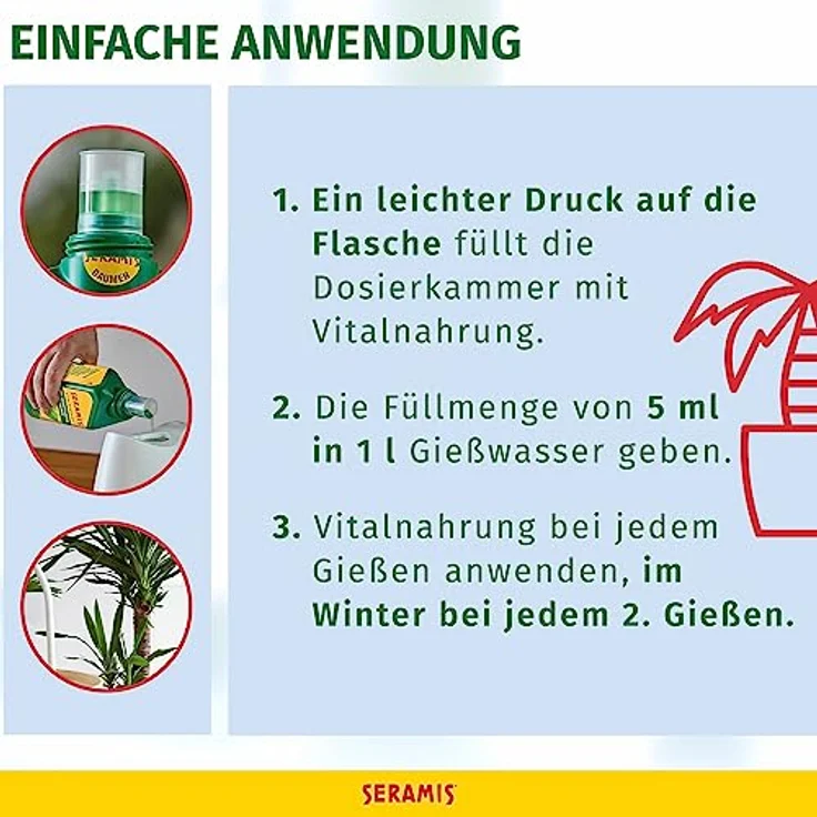 Stroetmann SERAMIS Vitalnahrung für Grünpflanzen 0,5 L – Bild 4
