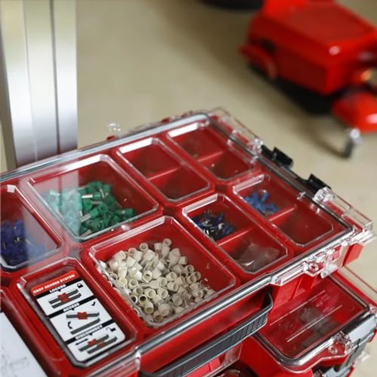 Toolbrothers RHINO L Organizer ULTRA, Werkzeugkoffer mit 6L Kapazität, IP54 Schutz, herausnehmbare Boxen und optimierter Kleinteilorganisation – Bild 5