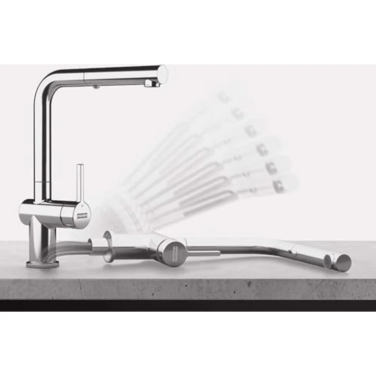 FRANKE Active L Window, Küchenarmatur mit hohem Auslauf, umlegbar, wassersparend, reversible Installation, inkl. flexible Anschlussschläuche – Bild 7
