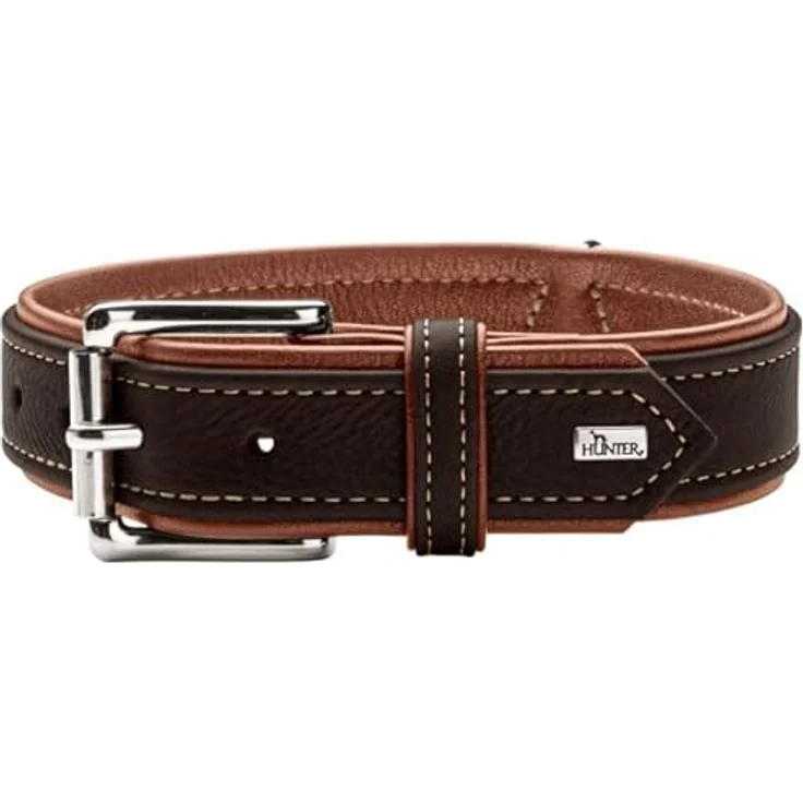 HUNTER Halsband Canadian Up Farbe schwarz/Cognac, Größe 65 – Bild 1