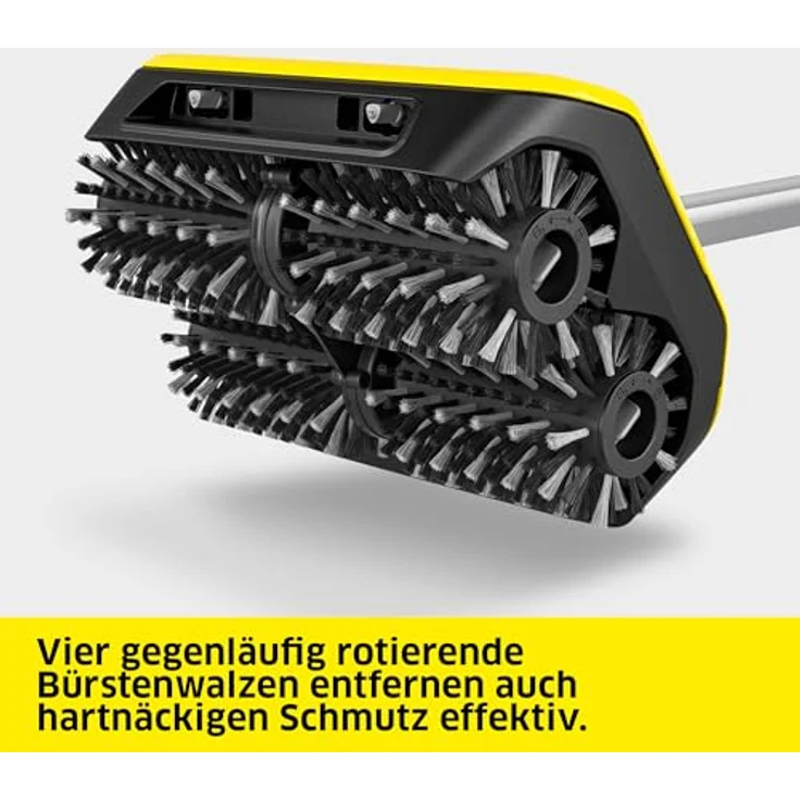 Kärcher Terrassenreiniger 'PCL 6', Hochdruckreiniger mit stufenlos verstellbarem Stiel und 4 rotierenden Bürstenwalzen – Bild 3