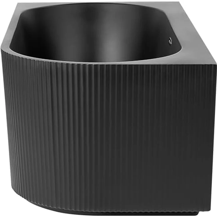 Beliani, Badewanne GOCTA (280 l, 80 cm), mattschwarz, für zwei Personen geeignet – Bild 9
