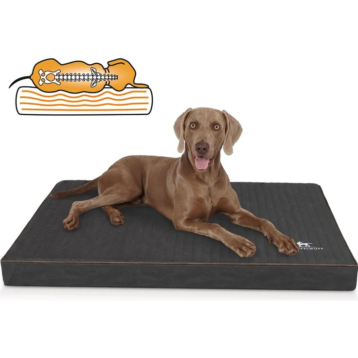 Knuffelwuff Hundematte Palomino, Orthopädisch, Laser gestepptes Kunstleder, verschiedene Farben
