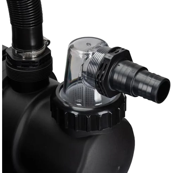 COIL Filterpumpe Poolpumpe, Selbstansaugende Umwälzpumpe mit 7000-12000 l/h, Vorfilter 250-600 W, IPX5, 230V/50Hz – Bild 4