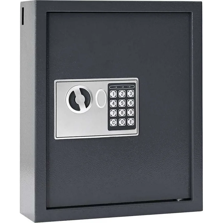 vidaXL Tresor Tastaturschloss Safe, Gunmetal Grau, digitale Tastatureingabe, robuste Stahlkonstruktion