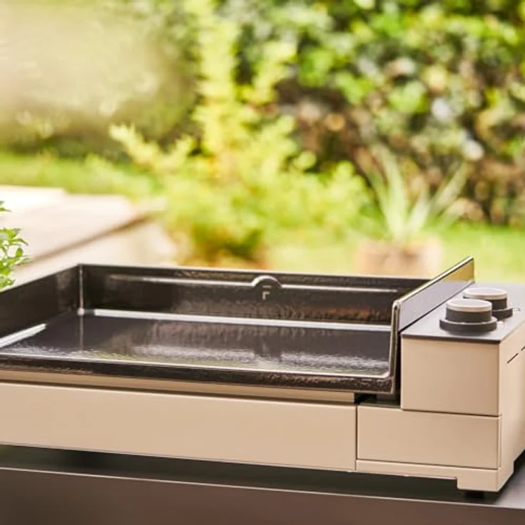 Forge Adour Premium G60 A, Gasgrill mit 5300 W, 2 Brenner, emaillierte Gusseisenplatte, 58,5 x 40,5 cm, für 10 Personen, Butan/Propan – Bild 2