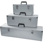 ECI Tools Werkzeugkoffer Alubox Alukoffer Silber 60 cm, Aluminium/Kunststoff, individuell anpassbare Polsterung aus Schaumstoff/Würfelschaum, stoßgeschützte Ecken