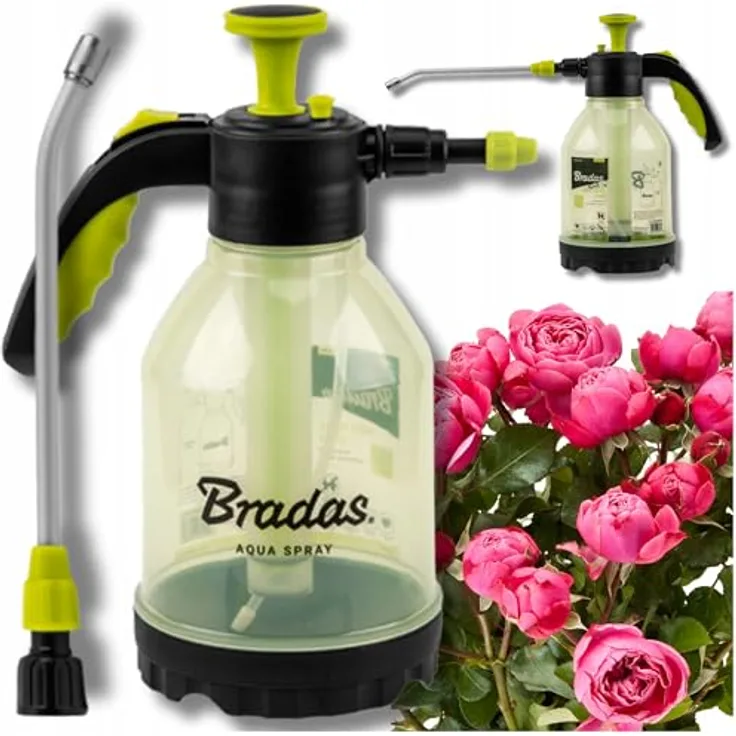Bradas Garden Care AQUA SPRAY CL, 1,5L Drucksprüher mit einstellbarem Sprühkopf, ergonomischem Griff und Füllstandsanzeige, säurefest für Pflanzenpflege und Unkrautvernichtung