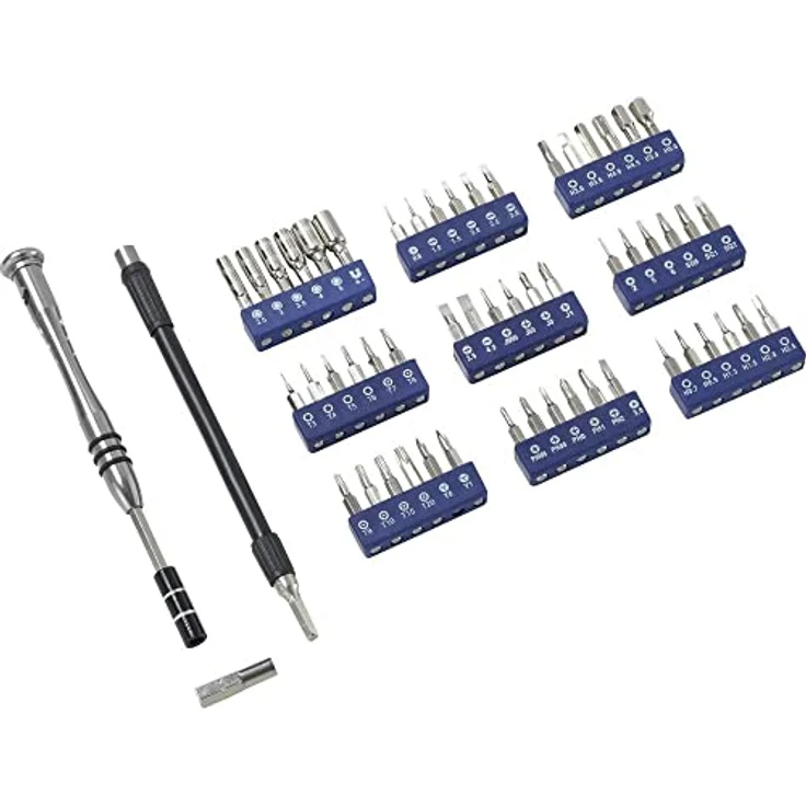 Basetech 1430586 Bit-Set 58teilig Schlitz, Kreuzschlitz Phillips, Innen-Sechsrund (TX), Sechsrund BO, Innen-Sechskant, – Bild 3