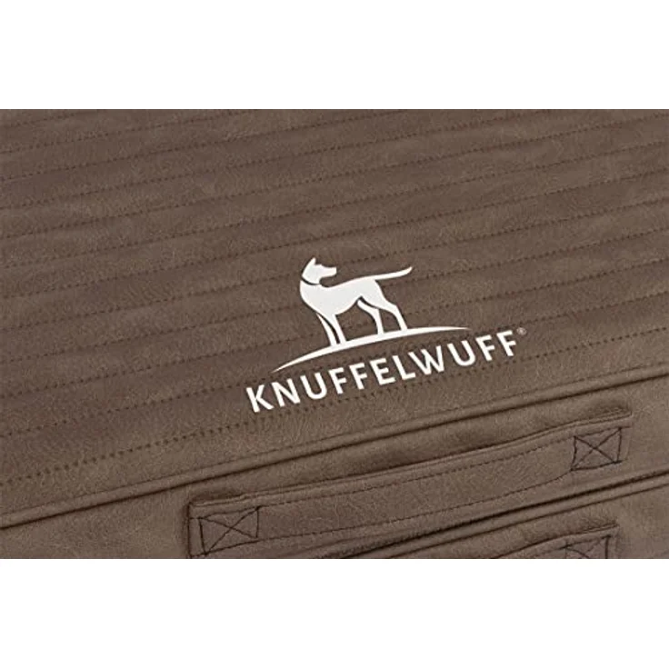 Knuffelwuff Hundematte Roanoke, Faltbare Reisematte mit orthopädischer Memory Foam Schaummatratze, gestepptes Kunstleder – Bild 4