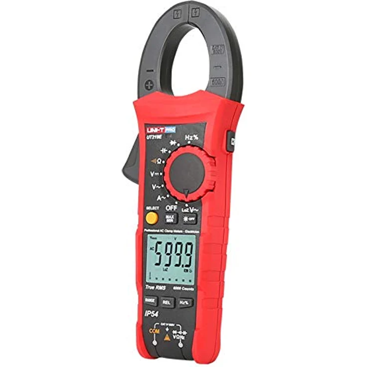 UNI-T Professional UT219E Digital Klemme Messgerät, 1000 V AC DC True RMS IP54 Wasserdicht, mit LCD Automatisch Hintergrundbeleuchtung Anzeige, Schwarz – Bild 3