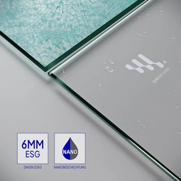 Moments of Glass Duschkabine GAIA, Eckduschkabine mit Pendeltüren, 70x70 cm, 180 cm hoch, mit Hebe-Senk-Mechanismus, 6 mm NANO ESG Sicherheitsglas – Bild 5