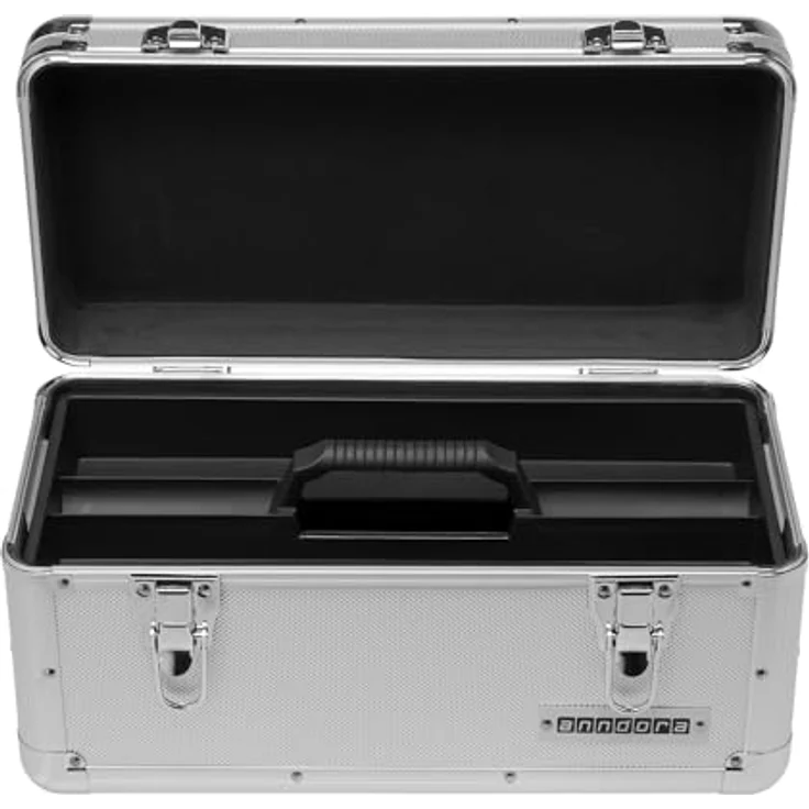 anndora Werkzeugkoffer Transportbox 13 L Werkzeugkasten Werkzeugbox - silber – Bild 4