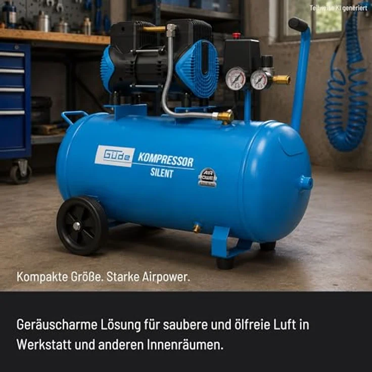 Güde Airpower Silent 270/8/50 Leiser Kompressor, 50 l Kessel, 63 dB(A) Schalldruckpegel – Bild 5