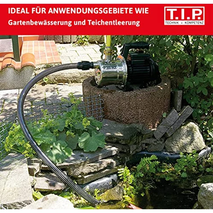 T.I.P. 31008 Entwässerungsschlauch Schlauch für Tauchpumpen, Gartenpumpen, Teichaußenfilter 10 m - inkl. Anschlüsse-Adapter - endlos verlängerbar – Bild 5