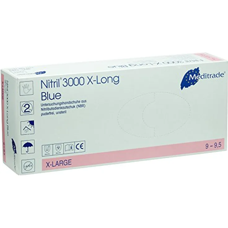 Meditrade 1282XL Nitril X-Long blue, 1er Pack (1 x 100 Stück)