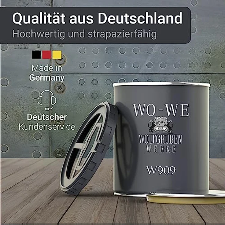 WO-WE Metallschutzlack W909, 4in1 Metalllack in Anthrazitgrau, 750ml - matt, Rostschutz, für innen und außen, hohe Haftung, strapazierfähig – Bild 5