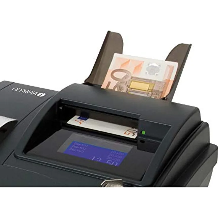Olympia 947990003 Geldscheinprüfer für Euro Prüfzeit, hellgrau-anthrazit