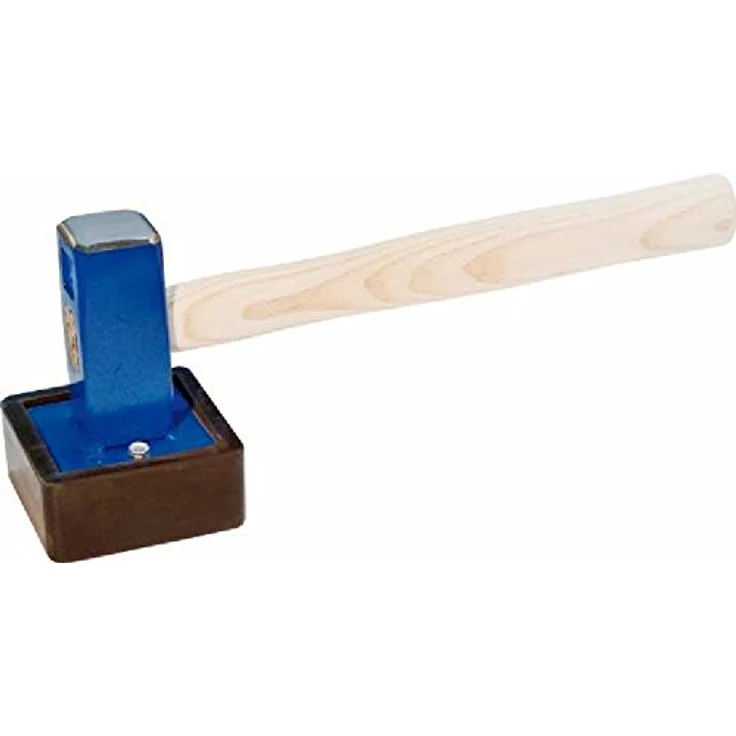 Plattenlegerhammer 1500g, mit auswechselb. Gummiaufs. eckig – Bild 3