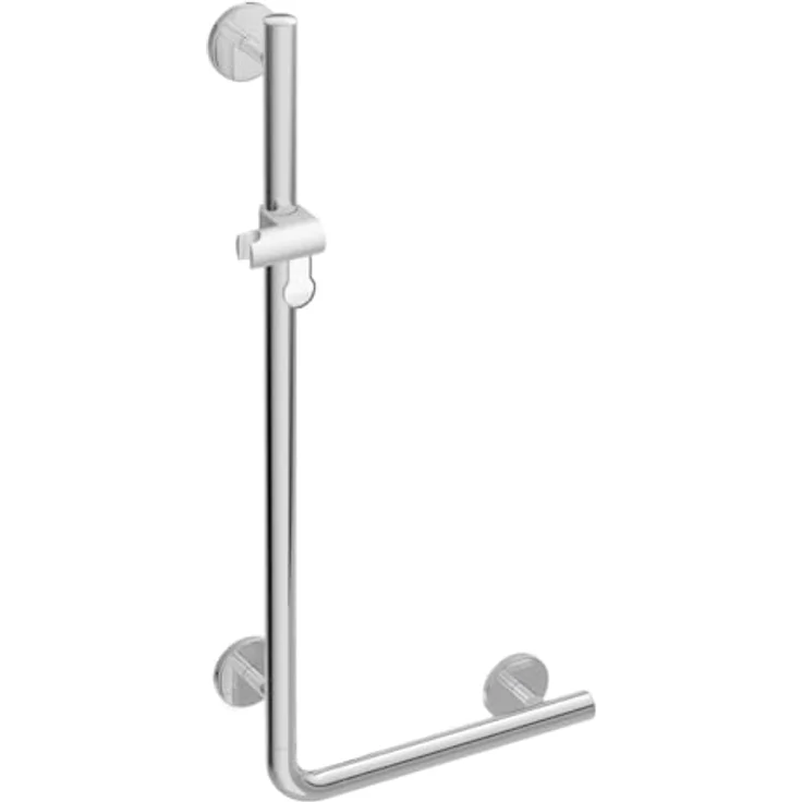 HEWI Winkelgriff mit Brausehalter WARM TOUCH, 1100x600, chromoptisch/weiß - 950.33.21051 – Bild 1
