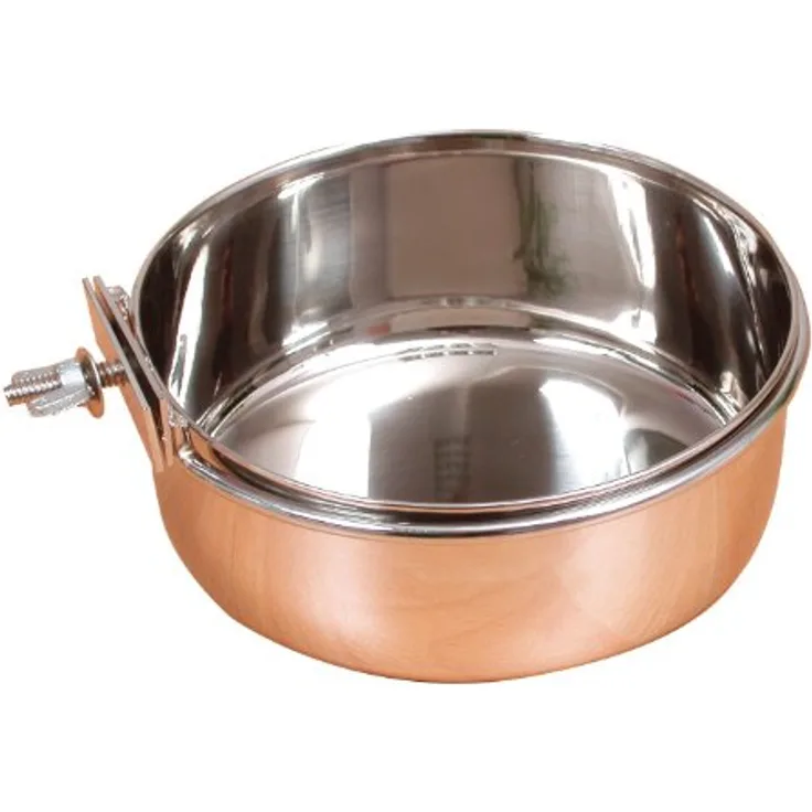 Zolux Futterschüssel für Hunde, montierbar, Edelstahl – Durchm. 15 cm/840 ml