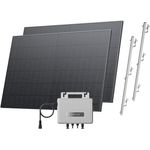EcoFlow ECOFLOW STREAM Balkonkraftwerk, 800 W Mikrowechselrichter, 2 × 400 W PV Solarpanels, WLAN & App-Steuerung für Schrägdach, 0% MwSt.