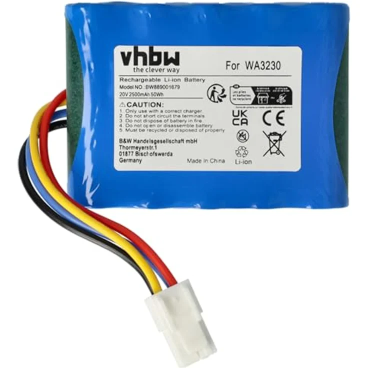 VHBW vhbw Akku für Landxcape Rasenroboter CR208E, LX835, LX992, R800 SMART, 2500mAh, 20V, Li-Ion – Bild 3