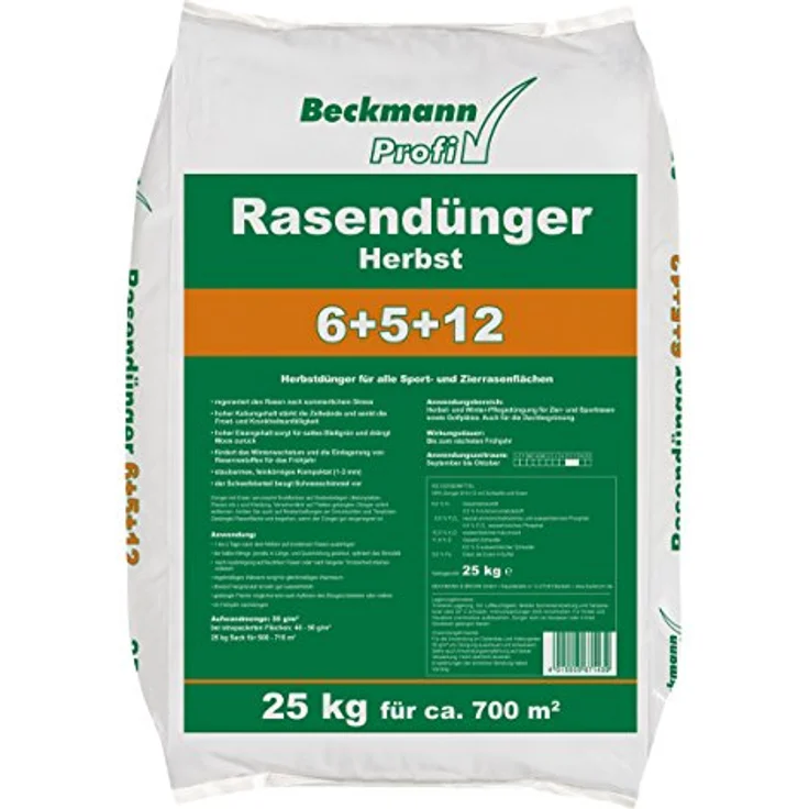 BECKMANN PROFI Rasendünger Herbst, 25 kg – Bild 2