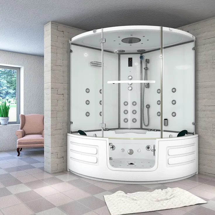 Dampfdusche Whirlpool Dusche Duschkabine K70-WS-TH-EC-SC 150x150cm
