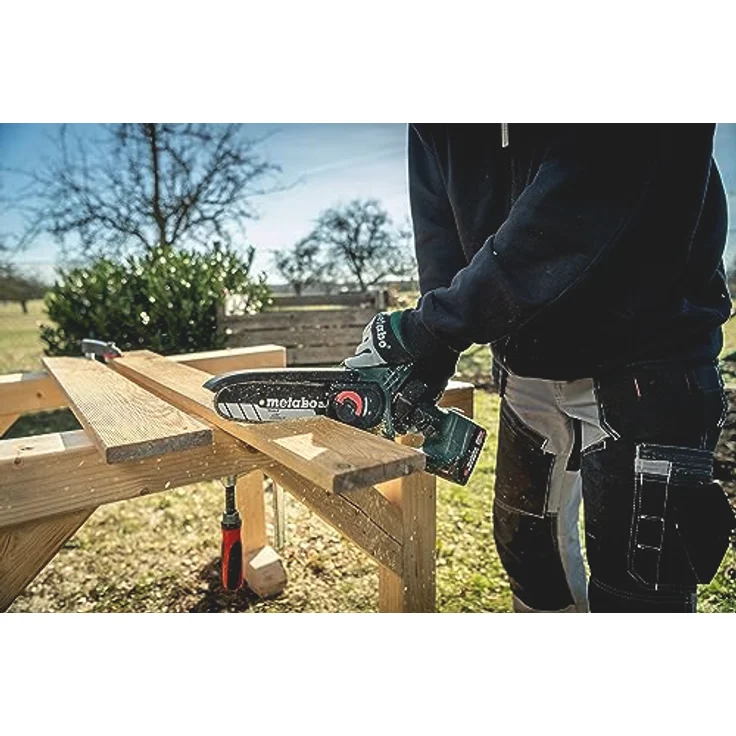 Metabo MS 18 LTX 15, Akku Kettensäge mit 15 cm Sägeschiene, leicht und sicher für präzise Schnitte – Bild 8