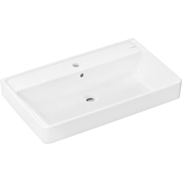 hansgrohe Xanuia Q Waschtisch, wandhängend, mit Hahnloch und Überlauf, 800x480mm, weiß, 60225450