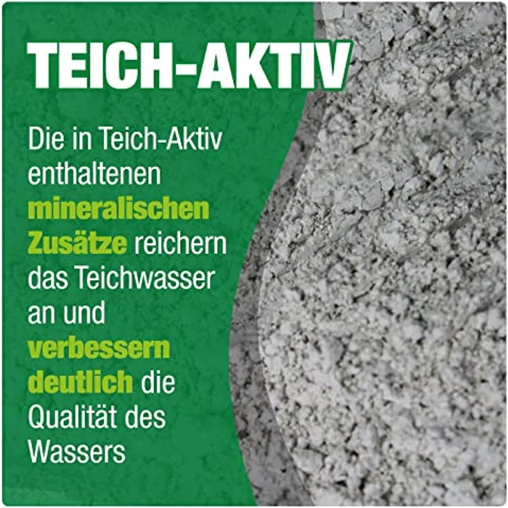 AQUALITY Gartenteich Teich-Aktiv 3in1 (Langfristig klarer Gartenteich - baut Mulm und Teichschlamm ab - verbessert deutlich die Wasserqualität), Inhalt:2 kg – Bild 3