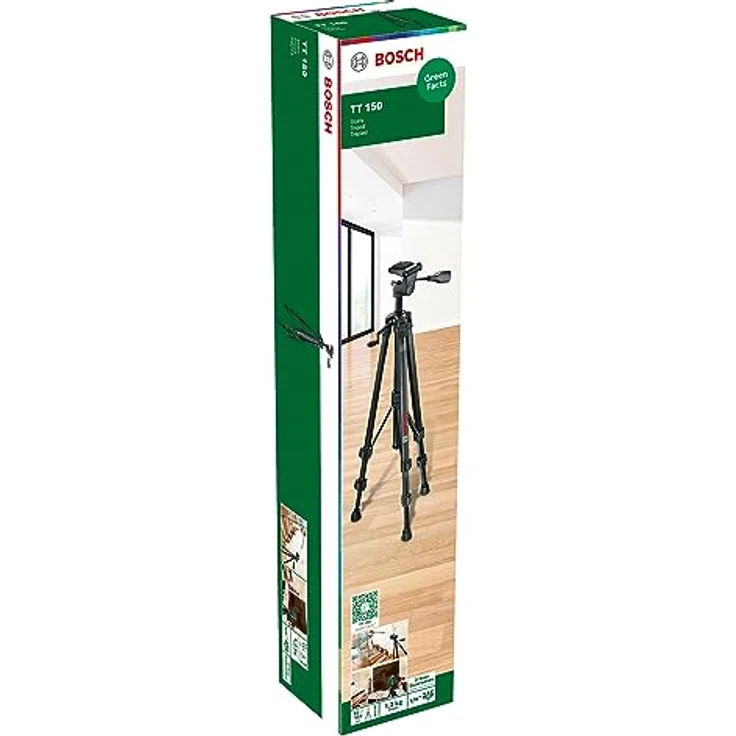 Bosch Stativ TT 150, Nivelliergerät-Stativ mit 0,55–1,57 m Arbeitshöhe und 360°-Drehung – Bild 2