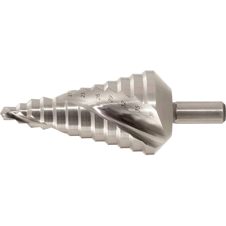 KS Tools 3302331 HSS-Co 5 Stufenbohrer, kobaltlegierter Hochleistungs-Stahl mit 118° Spitzenwinkel, spiralgenutet, rechtsschneidend