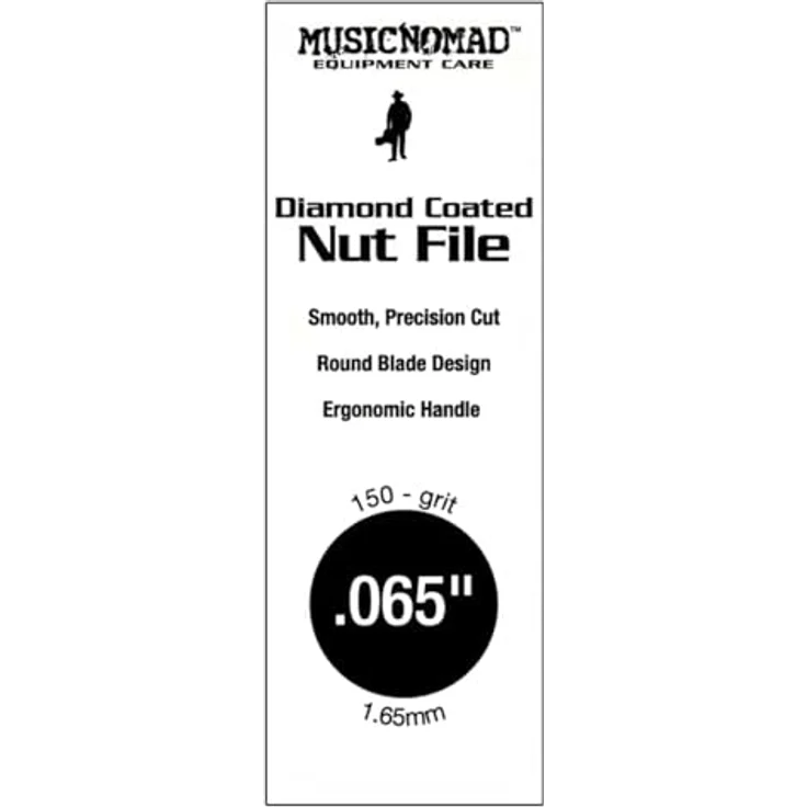 MusicNomad MN662, Diamantbesetzte Sattelkerbenfeile 0,065" mit 150er Körnung, ideal für präzise Nachbearbeitung von Sätteln und Stegen – Bild 2