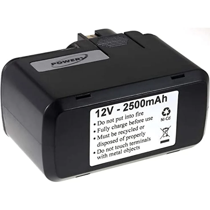 Powery Standardakku für Bosch Bohrschrauber PSR 12VES-2, 12V 2500mAh NiMH – Bild 4